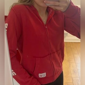 Abercrombie kids size XL red zip up hoodie.